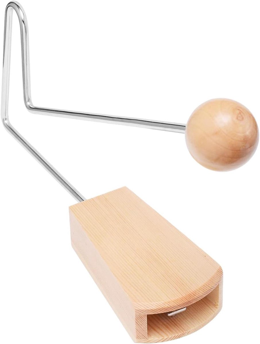 Percussie Instrument - Rammelaar Stok - Muziek Maken - Helder Sonore Geluid - 20.6 x 10 x 5 cm