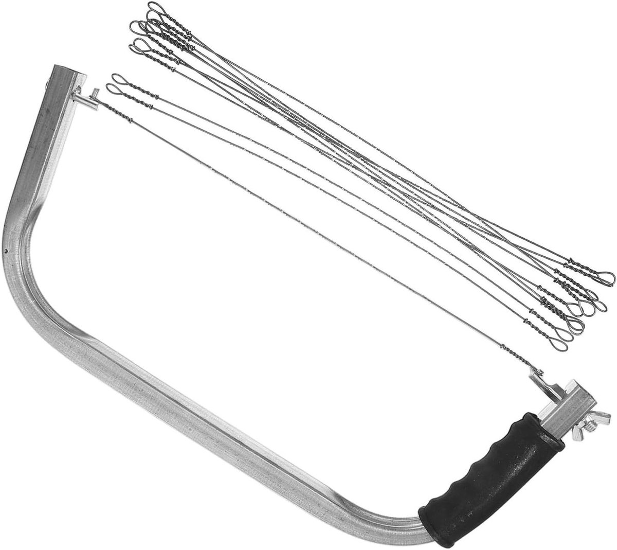 Houtzaag U-vormig - Metaalzaag Figuurzaag - Precisie Houtbewerking - Ergonomisch Handvat - 38 x 15 cm - Zilver
