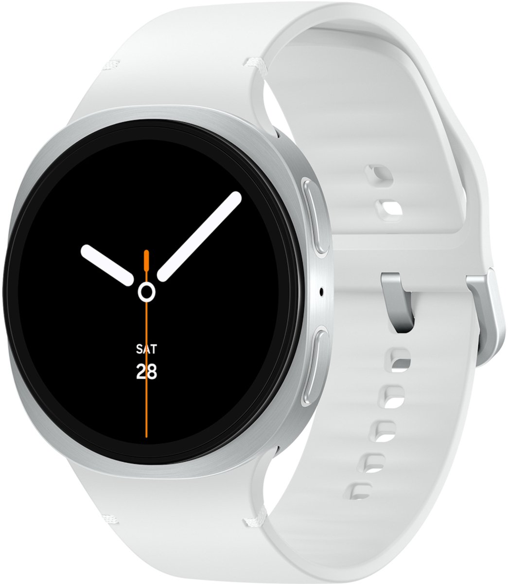 Samsung Galaxy Watch 8 3,81 cm (1.5") AMOLED 44 mm Digitaal 480 x 480 Pixels Touchscreen Zilver Wifi GPS
