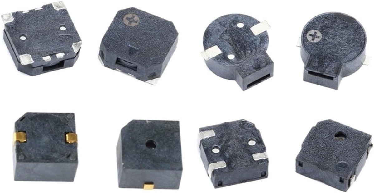 SMD Zoemer Set - Piezo Luidspreker - Elektronische Meldingen - Compact Ontwerp - 5 Stuks - Zwart