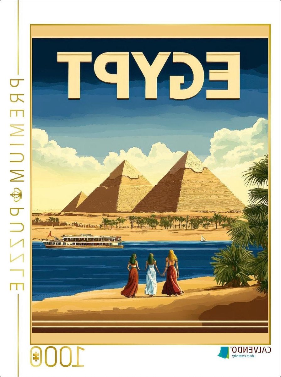 Legpuzzel Egypte - Fotopuzzel Puzzelspel - Ontspannend Tijdverdrijf - Premium Kwaliteit - 64 x 48 cm - Meerkleurig