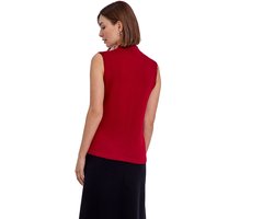 FALKE Basic New Merino Mock Top zacht comfortabel wol tank top dames rood - maat XL