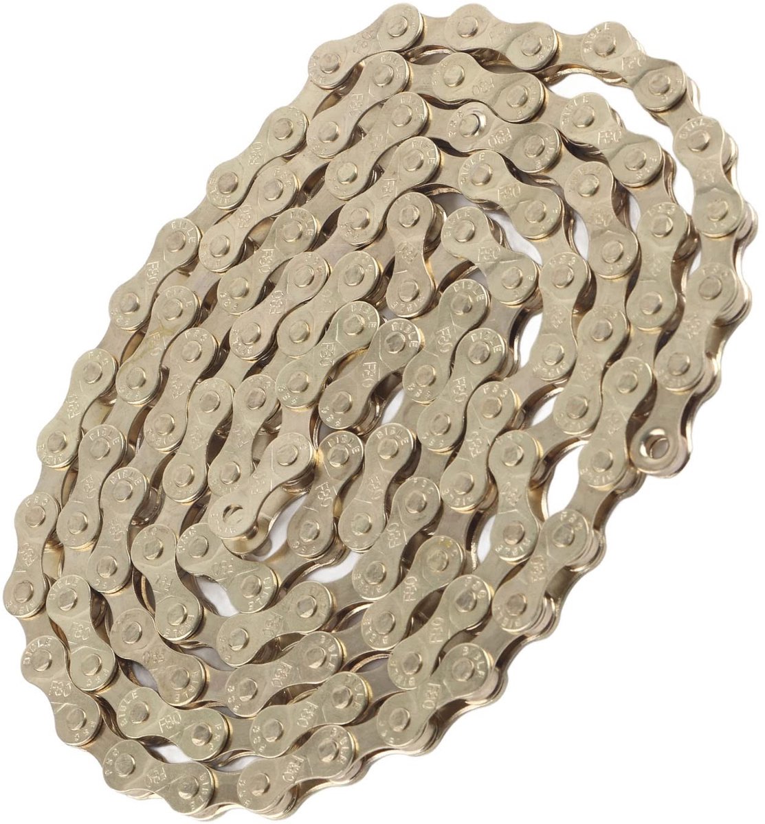 ONF3 - Fietsketting - Universele MTB ketting - Goud - Enkelvoudige snelheid - Duurzaam en betrouwbaar - Geschikt voor mountainbikes - Kleur goud