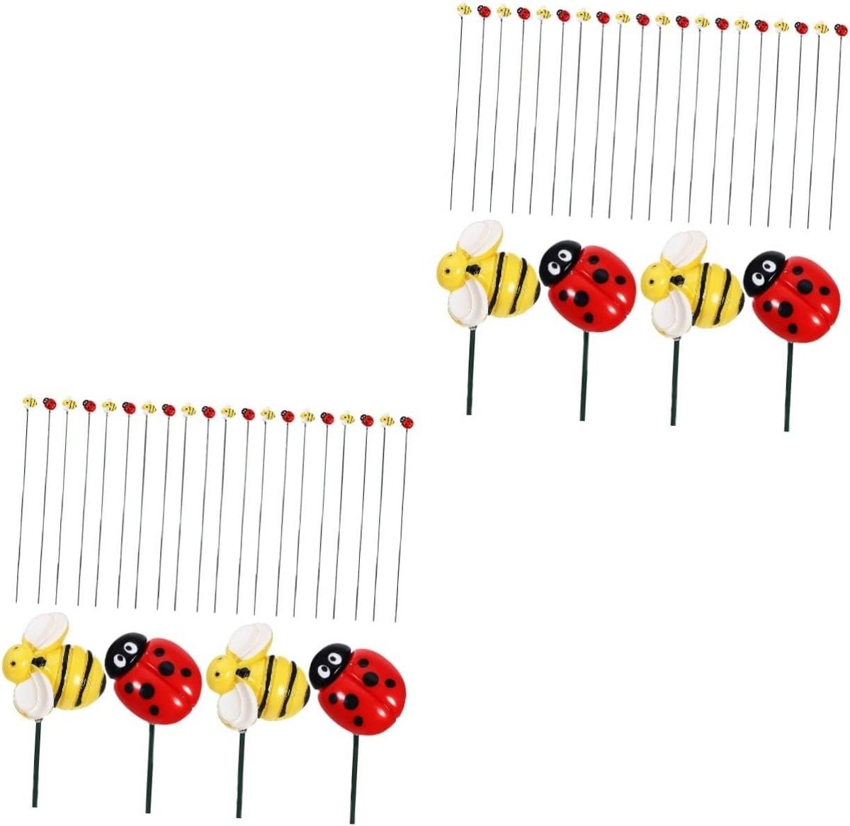 Tuindecoratie Insecten Stokken - Decoratieve Plantenstokken - Buiten Decoreren - Weerbestendig Hars Materiaal - 40 stuks - Meerdere Kleuren