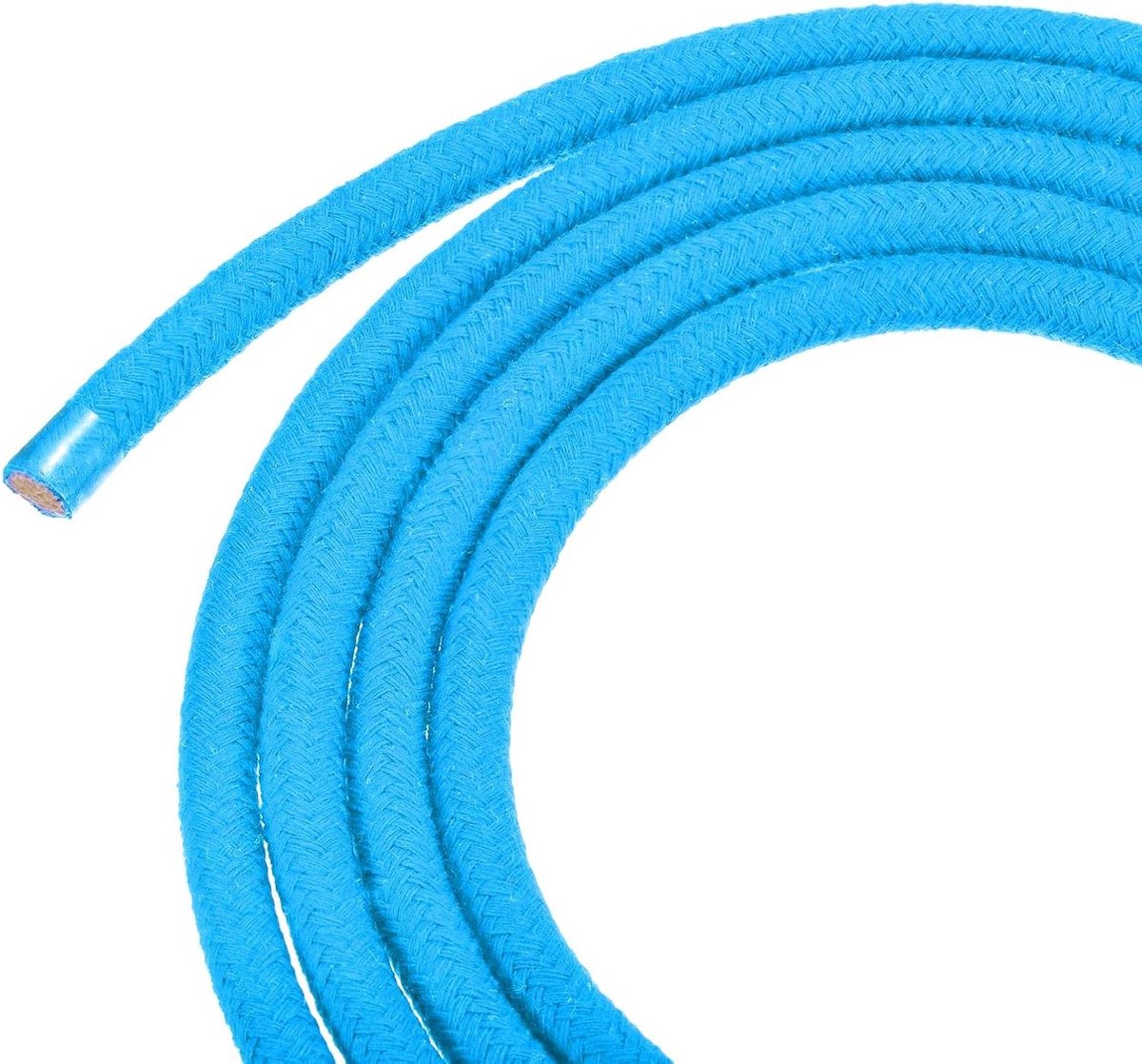 Sporttouw - Fitness touw - Dans en yoga - Slijtvast katoen - 3 meter - Blauw