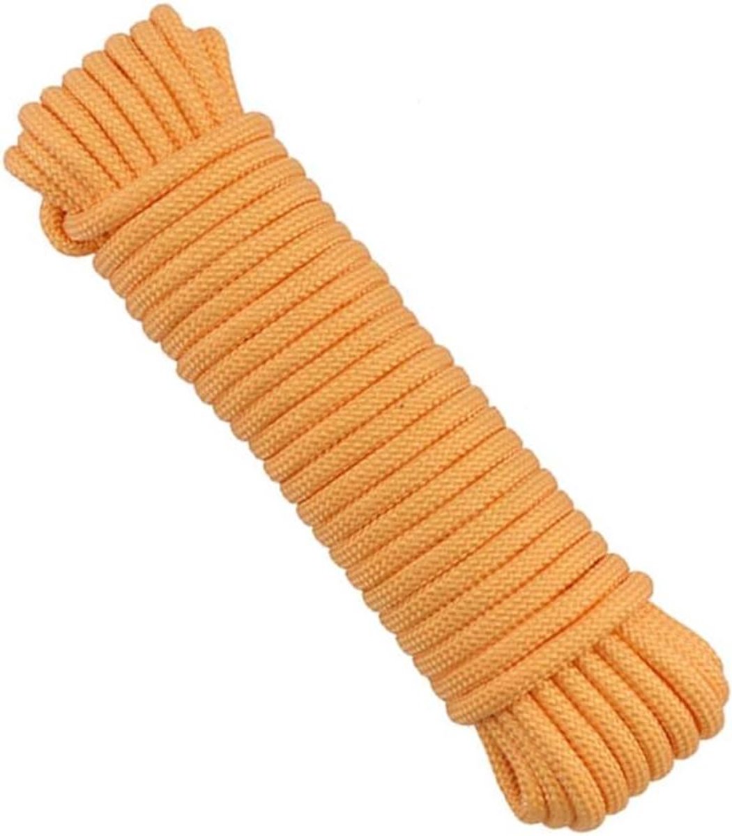 Nylon Touw - Koord Draad - Klus Projecten - Sterk Flexibel - 8mm 80m - Geel