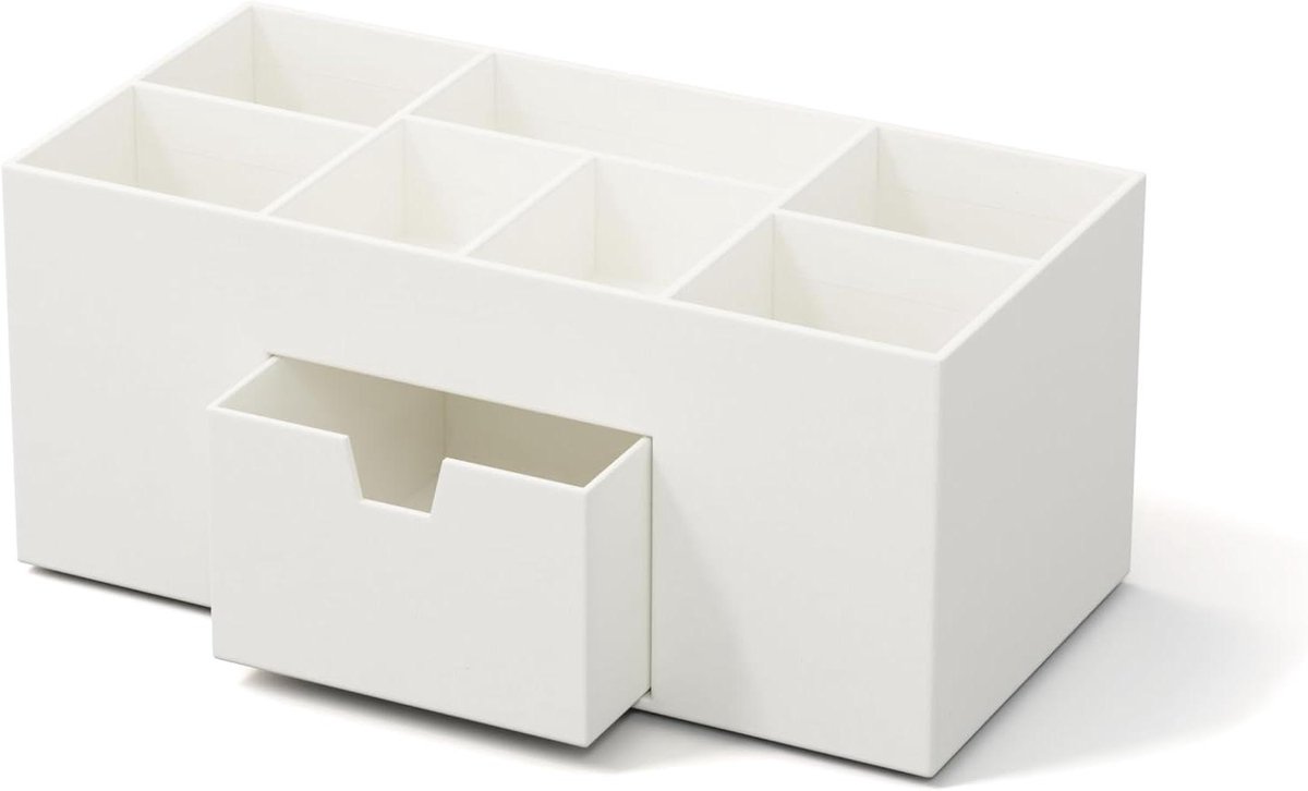 Bureau Organizer - Opbergbox Bureau - Kantoor Ordenen - 7 Vakken en Lade - 24 x 12 x 10.5 cm