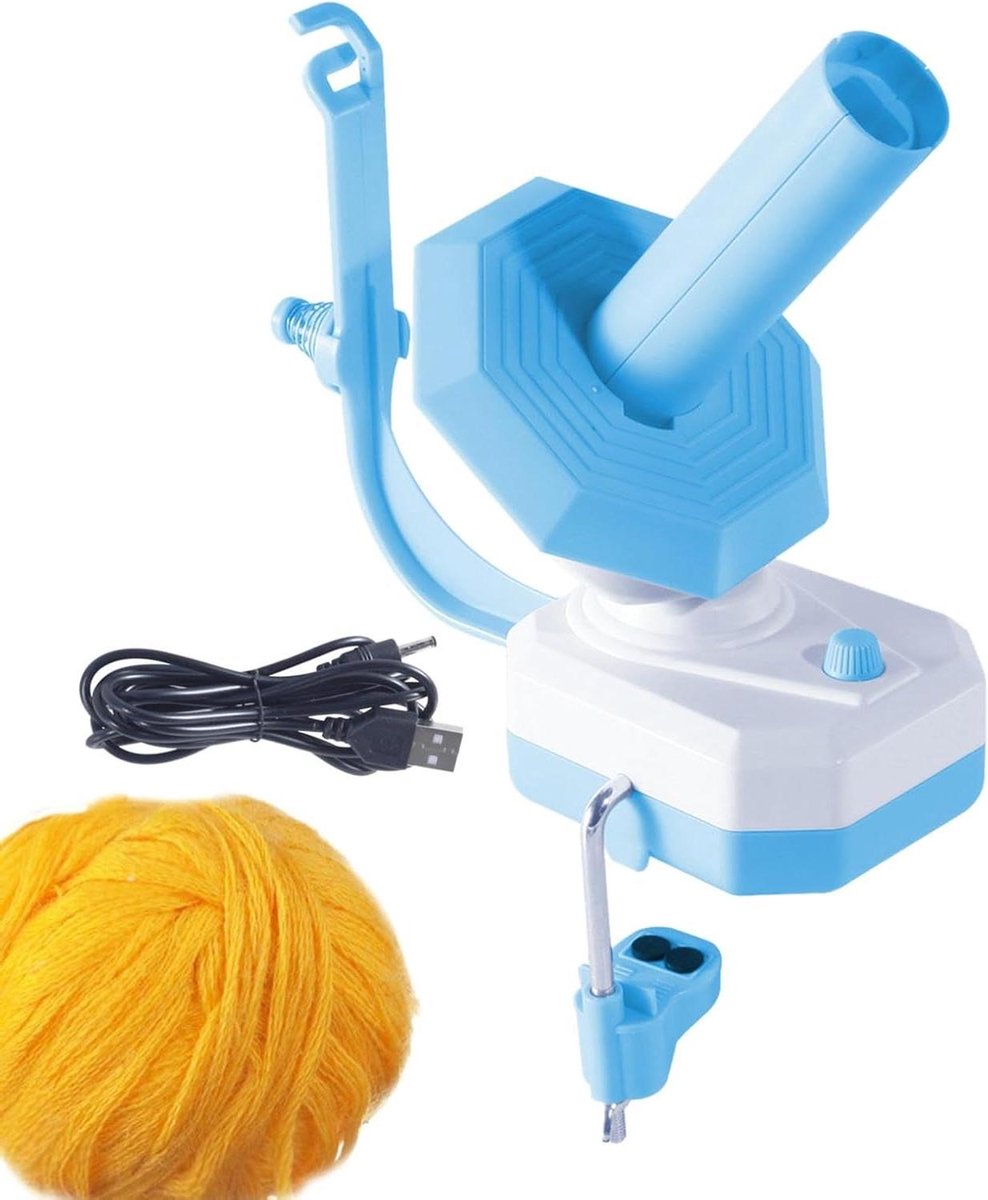 Automatische Deegwinder - Garenhaak Gereedschap - Snel Garen Opwinden - Traploze Snelheidsregeling - Grote Capaciteit - Blauw