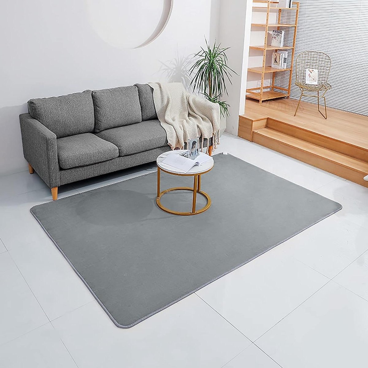 Elektrisch Verwarming Kleed - Verwarmde Vloermat - Woonkamer Comfort - Snelle Warmte - 80x120CM - Grijs