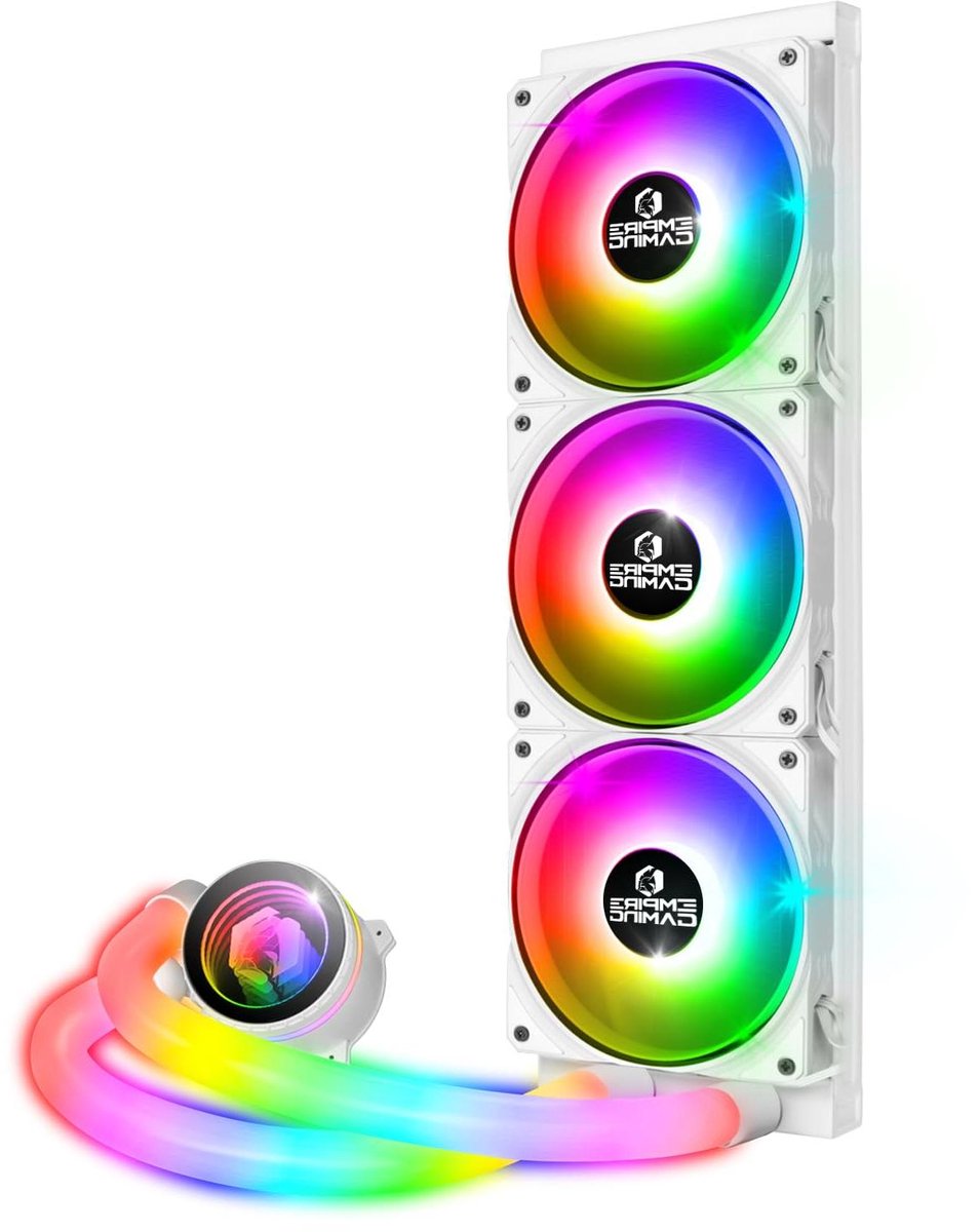 Waterkoeling PC - CPU Koeler - Gaming PC - ARGB Verlichting - 360 mm - Wit