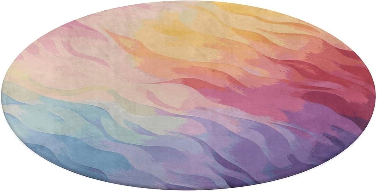 Ronde Vloerkleed - Zachte Mat - Woonkamer Decoratie - Antislip Onderkant - 90 cm Diameter