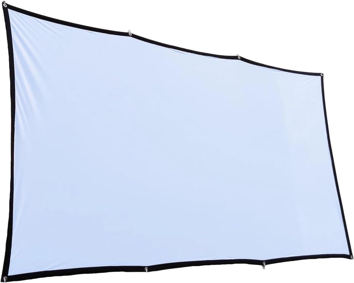 Projectiescherm - Filmdoek Beamer - Thuisbioscoop Creëren - Kreukvrij Polyester - 60-150 inch - Wit met zwarte rand