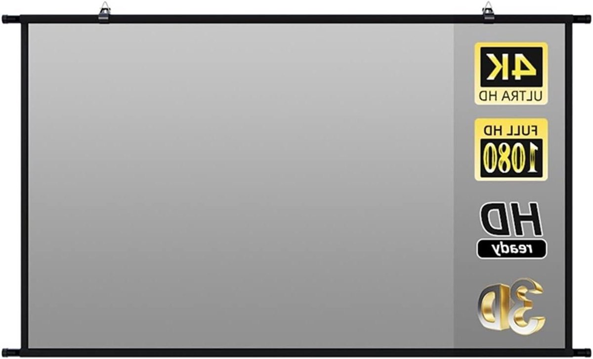 Projectiescherm - Wandmontage Scherm - Home Cinema - Anti-Licht Bestendig - 100 inch - Grijs