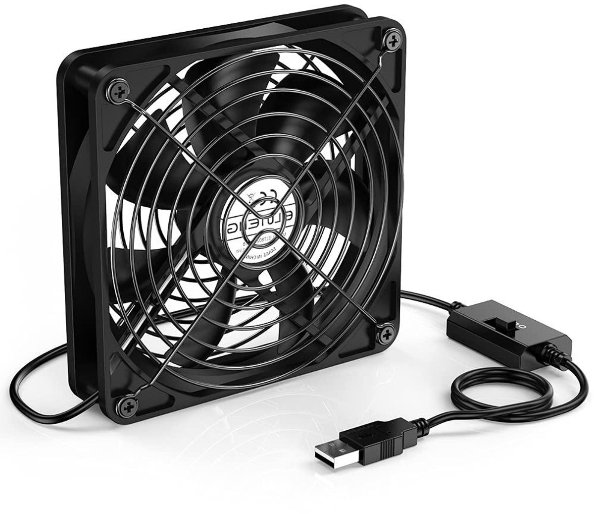 USB Ventilator - Koeler - Elektronica Koelen - 3 Snelheden Instelbaar - 120 mm - Zwart