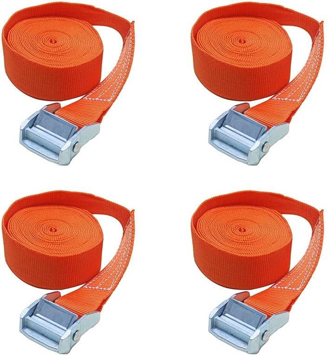 Spanbanden set - Sjorbanden ratel - Bagage vastzetten - Snelle gesp - 4 stuks 9m - Zwart