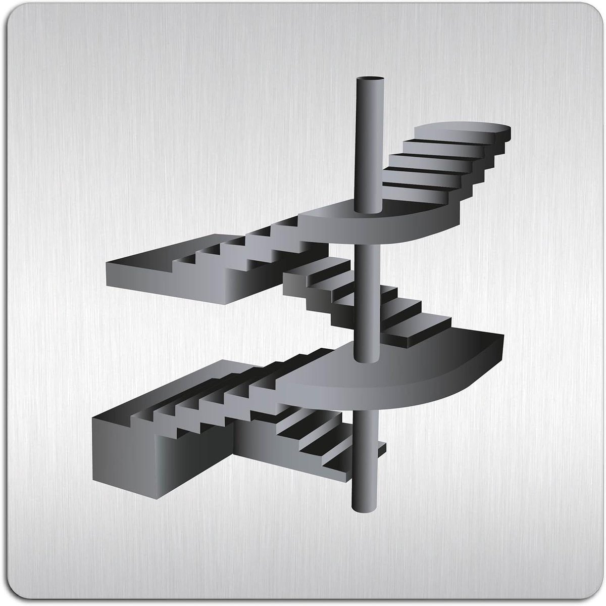 Deurbordje Aluminium - Waarschuwingsbord - Toegang Aangeven - Zelfklevend - 125x125 mm - Zilver