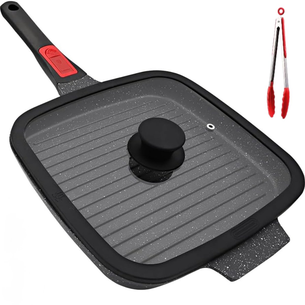 MKSS® Grillpan Inductie - Grillpannen Gietijzer - BBQ - Zwart