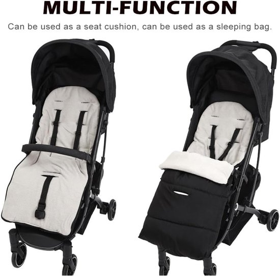 Universele Voetenzak - Baby slaapzak - Bescherming tegen kou - Waterdicht Oxford weefsel - 80 cm - Zwart van Universele — afbeelding 5