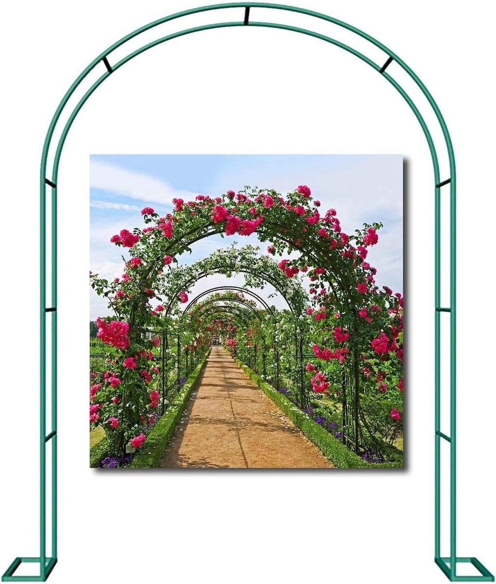 Metalen Tuinboog - Rozenboog Decoratie - Tuin Aankleden - Verstelbare Breedte - 350 x 220 cm - Groen