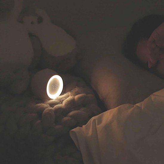 Digitale Wekker - Kinderwekker Nachtlampje - Slaap Training - Spraakgestuurde Verlichting - 9x8x9 cm - Nachtblauw — afbeelding 4