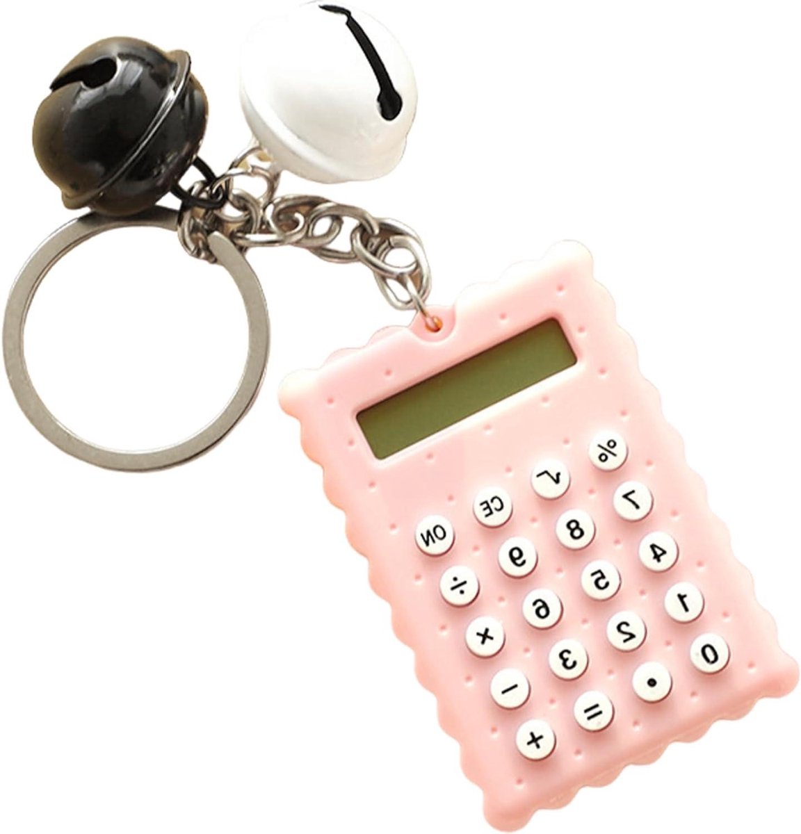 Mini Rekenmachine - Zakrekenmachine Hanger - Snelle Berekeningen - Koekjes Design - 5.5 x 3.8 cm - Diverse Kleuren