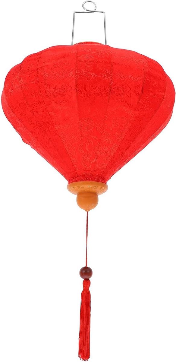 Zijden lantaarn - Hanglamp decoratie - Feestelijke sfeer creëren - Ruitvorm design - 43 x 