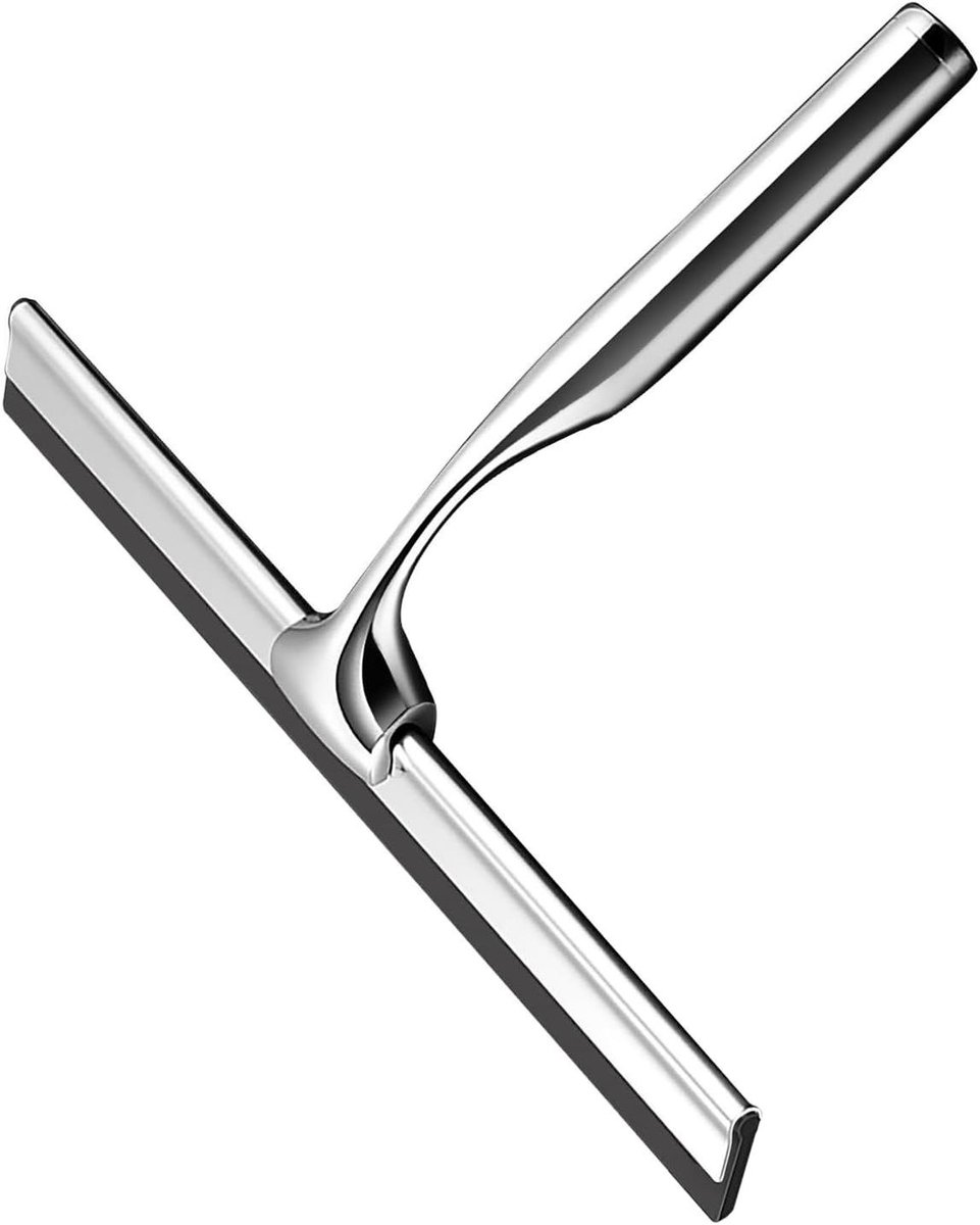 Aluminium Glaswisser - Zachte Schraper - Streeploos Reinigen - Universele Toepassing - 25 x 18 cm - Zilver