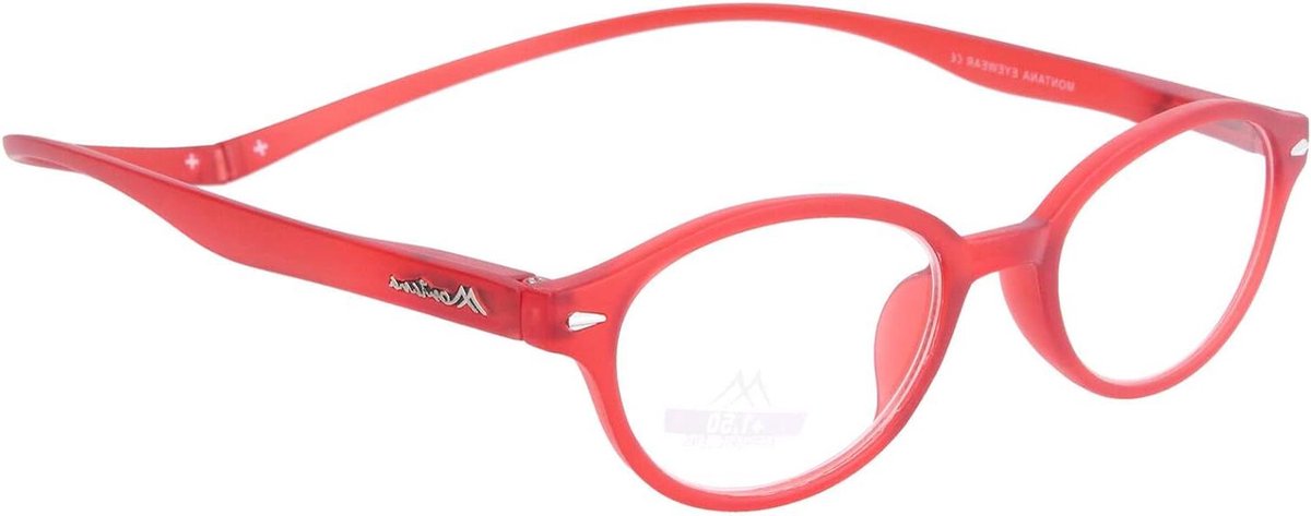 Leesbril Ovaal - Hulpbril - Lezen - Magneetsluiting - +1.00 Dpt - Rood