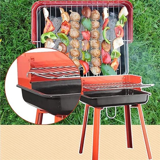 bbq charcoal grill Home Barbecue Charcoal Grill Garden Barbecue Picnic Barbecue Tools Portable Barbecue Suitable for 3-5 People barbecue grill (Color : Red) — afbeelding 5
