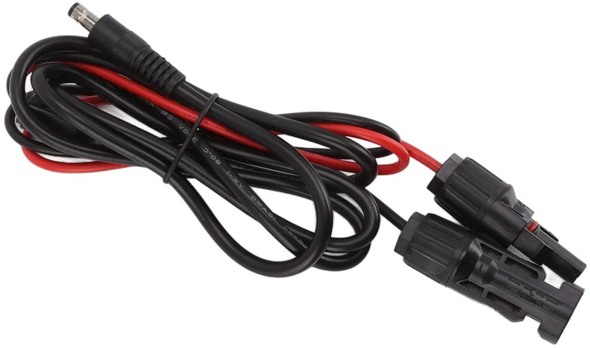 Zonnepaneel Verlengkabel - Zonne-energie Kabel Adapter - Energie Opwekken - Hittebestendige PVC-mantel - 1.5 meter - Zwart