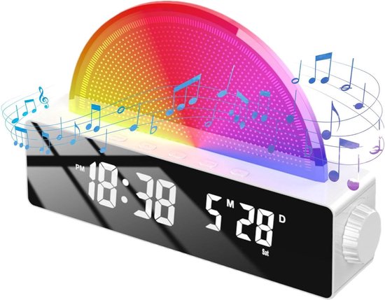 Wake Up Light Sunrise Alarm Clock, Sunrise Alarm Clock, Night Light with Alarm Clock Atmosphere, Heavy Sleeper Alarm Clock, Intelligent Alarm Clock, Alarm Clock for Bedroom van Wake-up Light — afbeelding 4