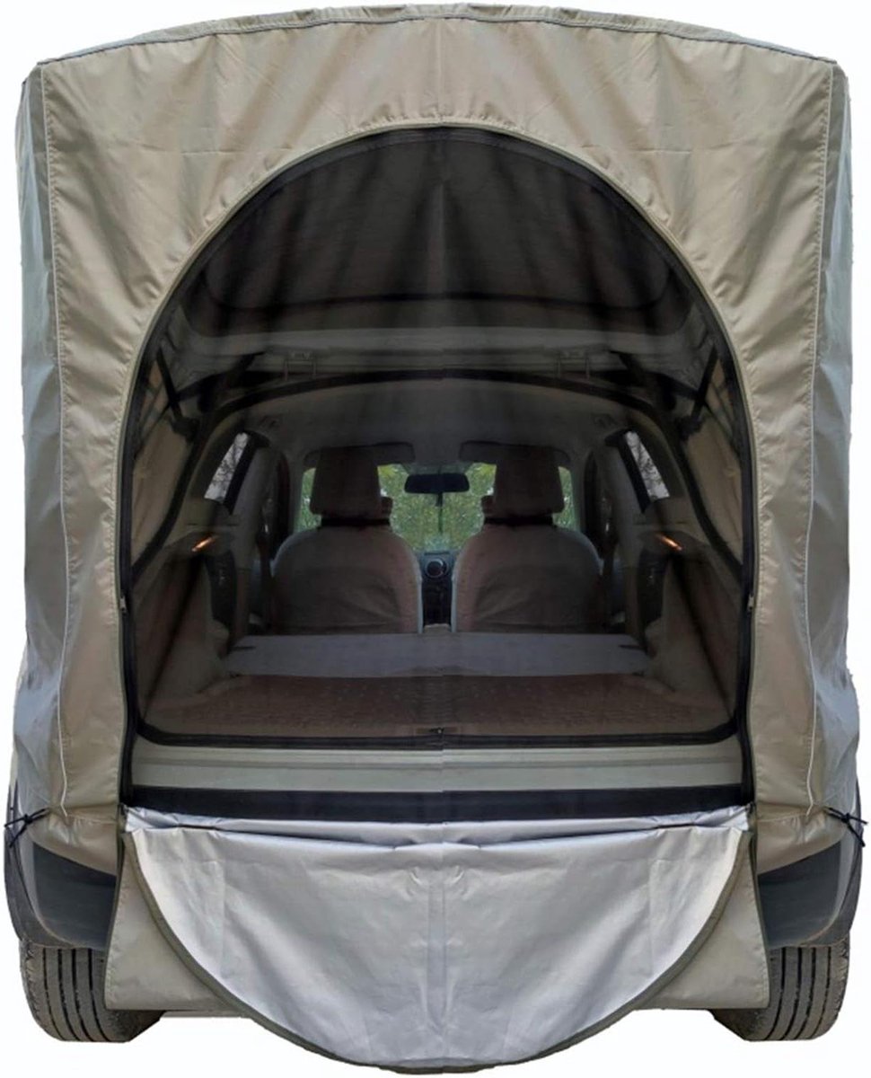 Auto Staart Tent - Luifel Zonnedak - Kamperen Buiten - Waterdicht Winddicht - Universeel Draagbaar - Kaki