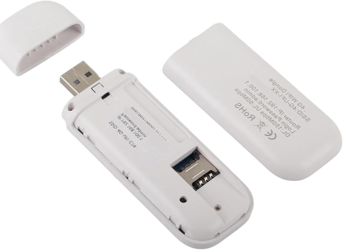 4G LTE Adapter - Mobiele Hotspot - Internet Delen - Plug en Play - Tot 150 Mbps - Zwart