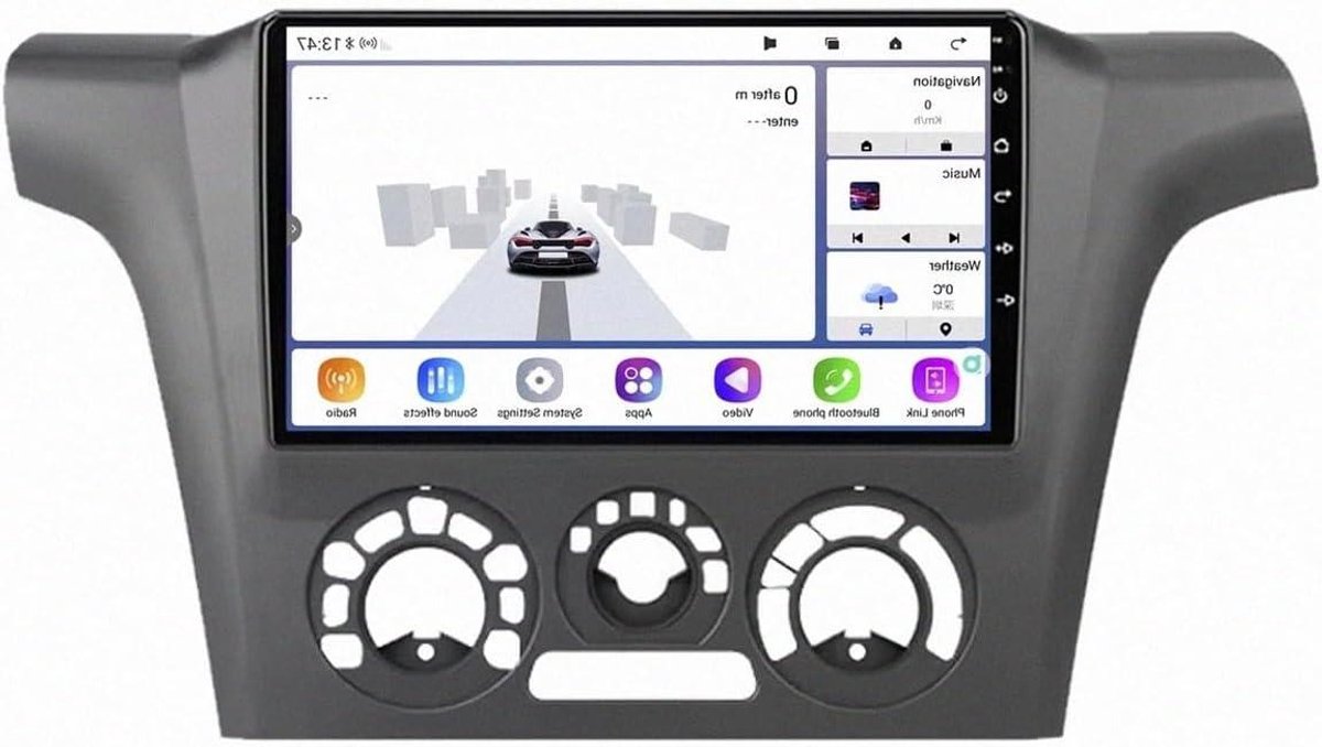 Autonavigatiesysteem voor Mitsubishi Outlander 1 2002-2018 Traffic, Navigatiesysteem Auto Flitsmeldingen, Inclusief Wereldkaartupdates Via Wifi, 4 Kern 1G+16G