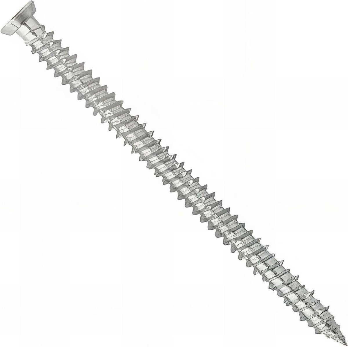 Betonschroeven - Verzonken kop schroeven - Stevig bevestigen - Gelegeerd staal - 75 x 152 mm - Zilverkleurig