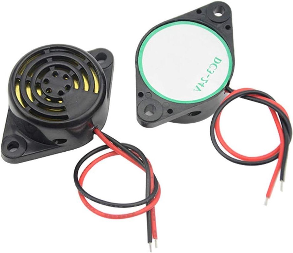 Elektronische Zoemer Kit - Alarm Pieper - Meldingen Geven - Breed Spanningsbereik - 10 Stuks - Rood