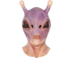 Generisch Alien Grappig masker, latex, 38 x 19 cm, buitenaardse realistische 3D-accessoires, kostuumfeest, rekwisieten voor mannen, vrouwen, volwassenen, podium, cosplay, spookhuis, creatieve