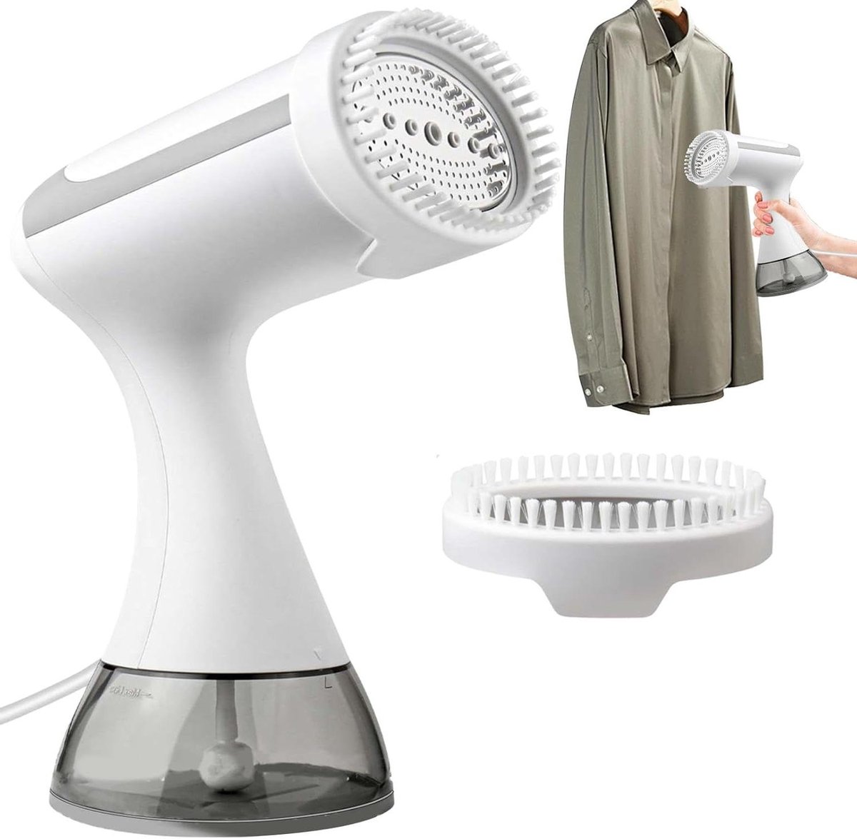 Handstomer Kleding - Draagbare Stomer - Kreukels Verwijderen - Krachtige Continue Stoom - 300 ml Reservoir - Wit
