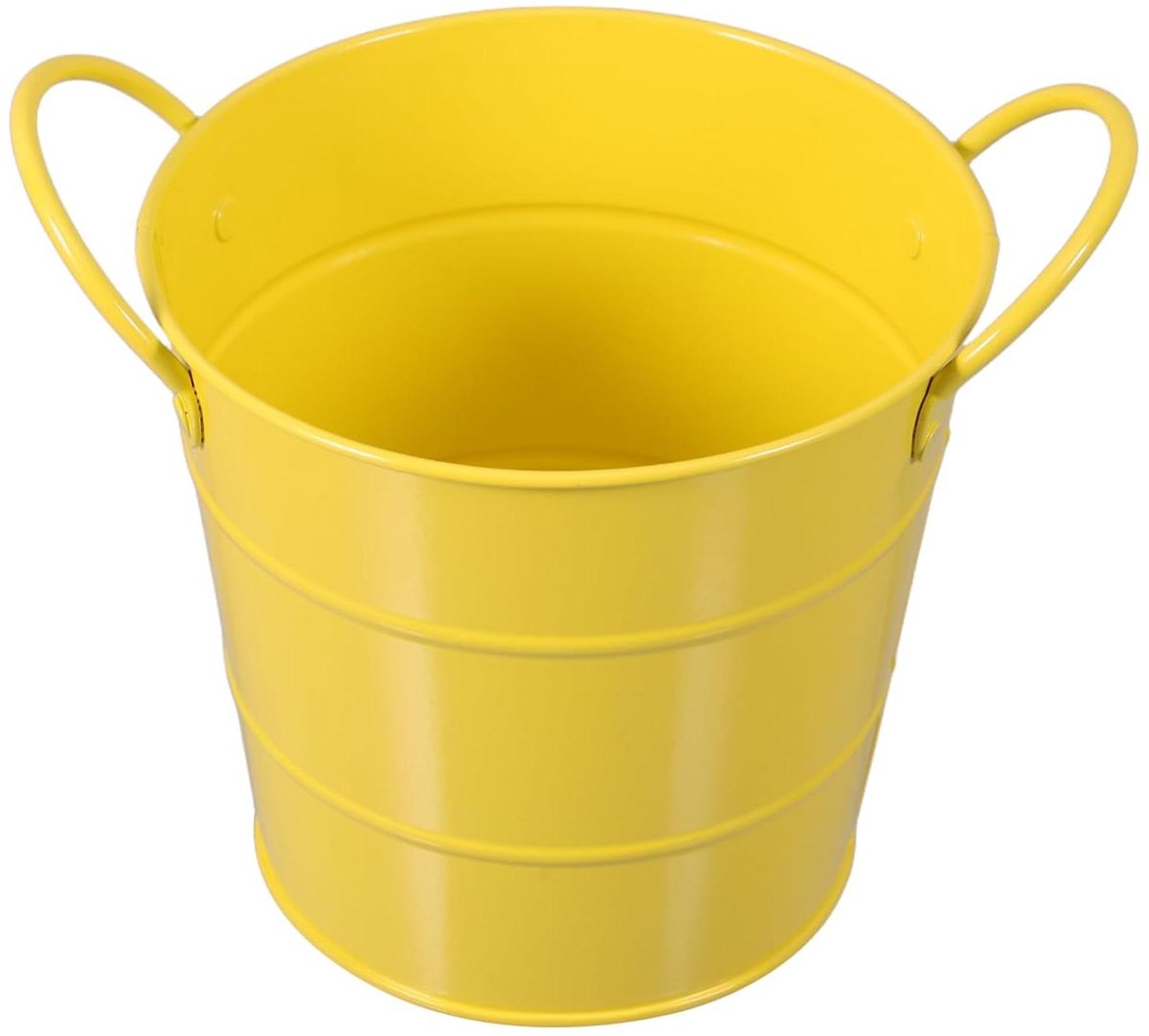 Mini Afvalbak - Kleine Prullenbak - Bureau Organisatie - Stevig IJzer - 15.8 cm Hoog - Geel
