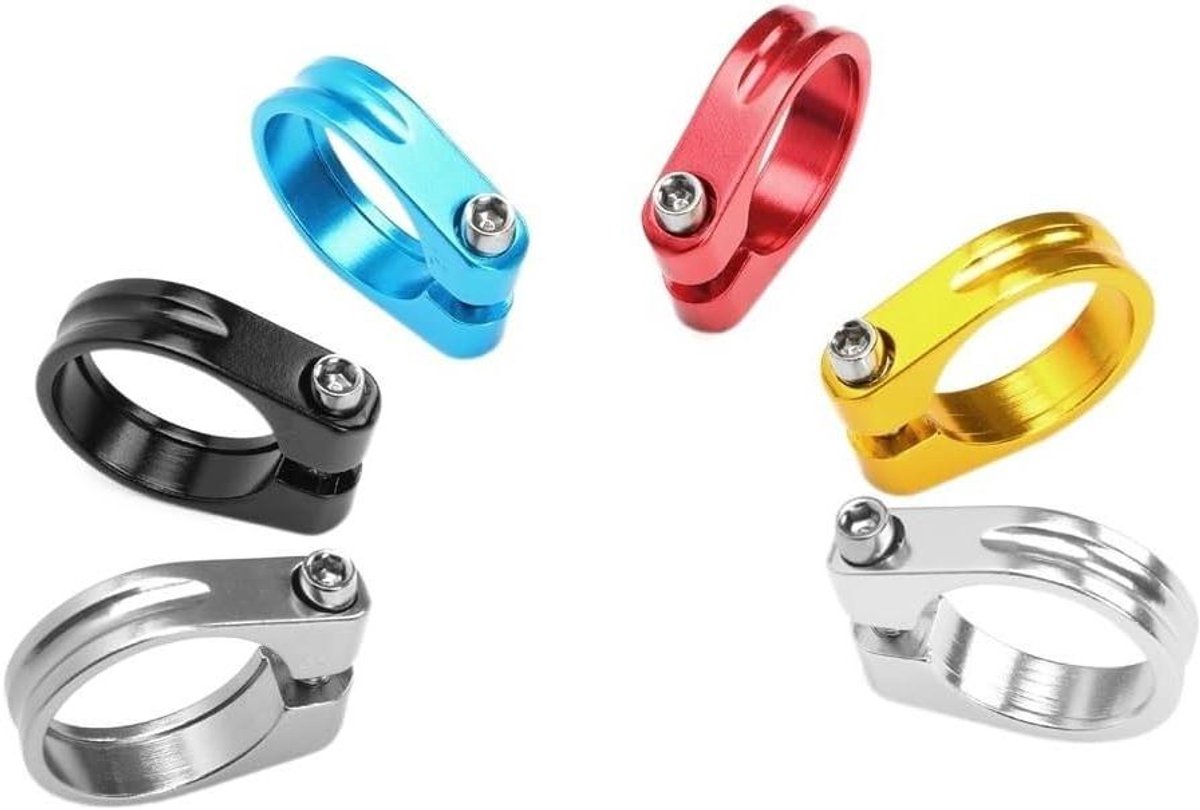 Zadelklem Fiets - Zadelbuis Clip - Zadel Verstellen - Lichtgewicht Aluminium - 286 318 349 mm - Goud