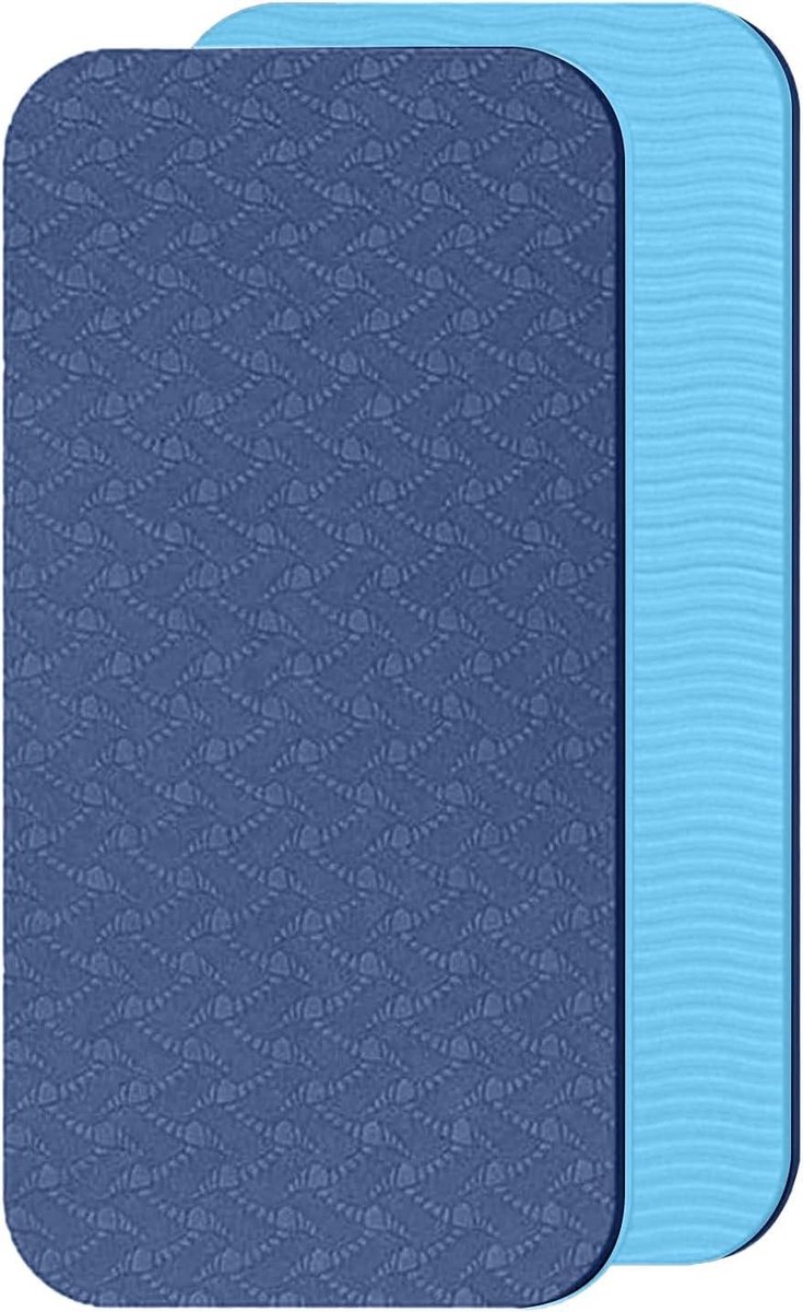 Elleboogbeschermer Kniekussen - Fitness Accessoire - Workout Ondersteuning - Anti-scheur Materiaal - 35 x 18 x 2 cm - Donkerblauw Lichtblauw