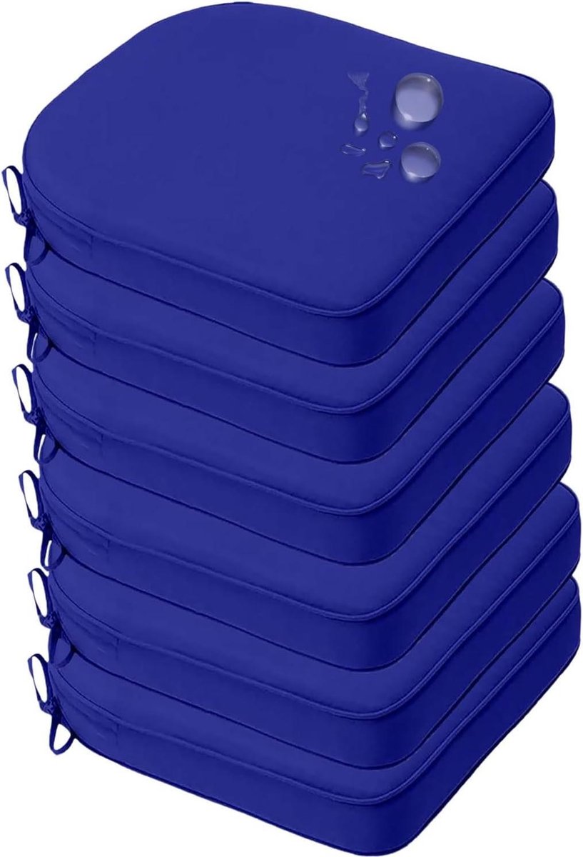 Stoelkussens set - Tuinkussens comfort - Buiten zitten - Waterdichte stof - 50x48x8cm - Color15