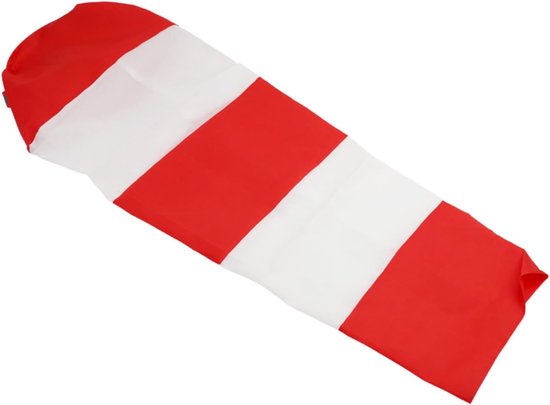 Windzak - Windmeter - Windrichting meten - Hoge zichtbaarheid - 80 cm - Rood wit — afbeelding 3
