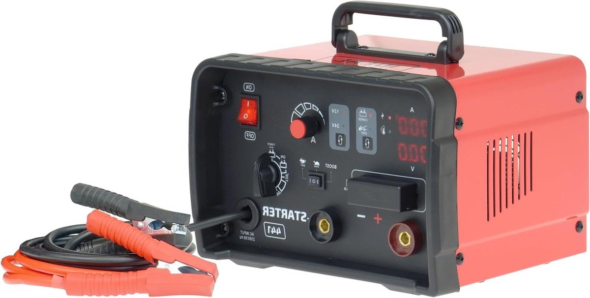 Acculader met Starthulp - Omvormer Oplader - Voertuigen Starten - Inverter Technologie - 12/24V 40A - Rosé
