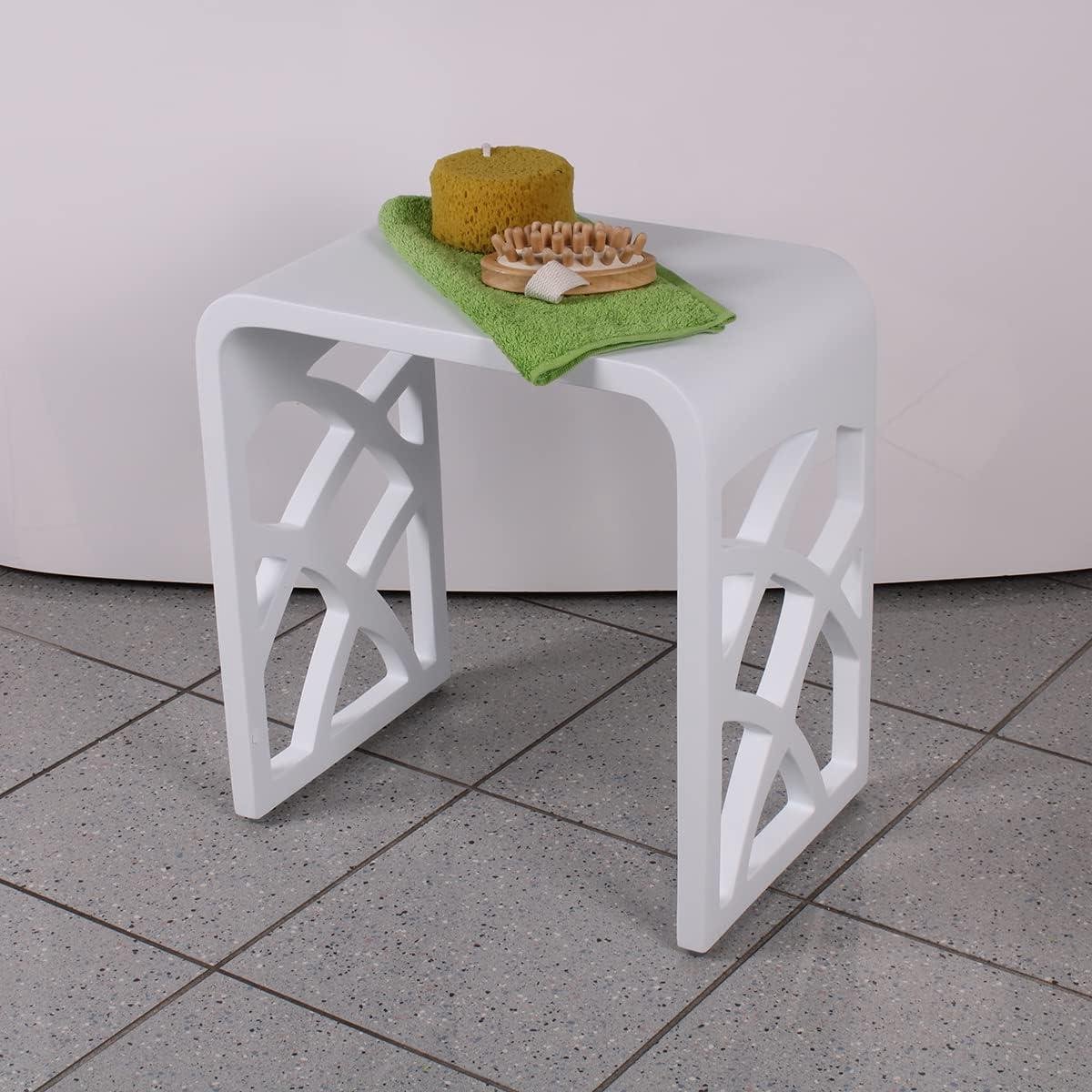Douchekruk - Zitkruk Badkamer - Veilig Douchen - Naadloos Gietwerk - 40 cm breed - Wit Mat
