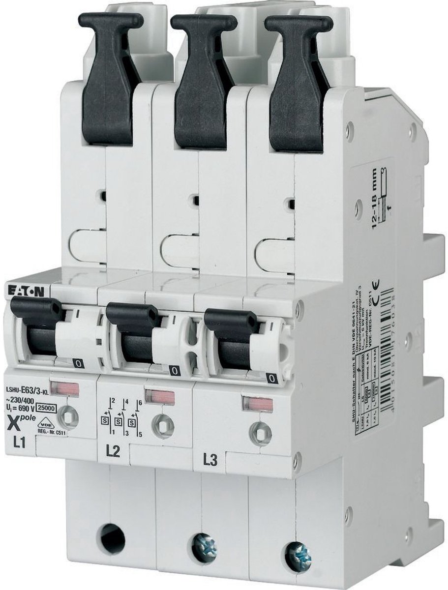 Eaton 119715 LSHU-E35/3-KL Hoofdleidingsveiligheidsschakelaar 35 A 230 V, 400 V