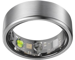 NOLATR Plus, Slimme Ring met Stappenteller, Activiteitstracker & Hartslagmeter – Zonder Abonnement & Nederlandse App – Zilver – Maat 10