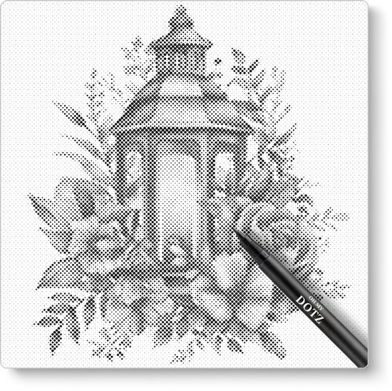 Lantaarn | Dot painting | 50x50cm  Meest gekozen | Dot painting | Oh My Dotz | Dots stippen | Diamond painting & Schilderen op nummer alternatief | Happy hobby