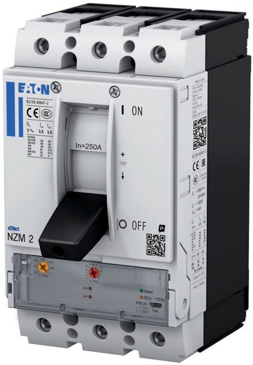 Eaton NZM2 PXR10-vermogensschakelaar, 100 A, 4p, schroefaansluitklem, 193366