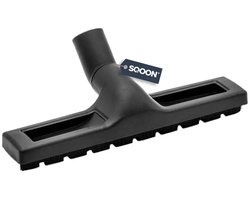 SQOON® Harde vloeren borstel 32 mm - Pro-uitvoering met extra lang nylon haar en rubberen wieltjes - Geschikt voor universele stofzuigers met 32 mm aansluiting